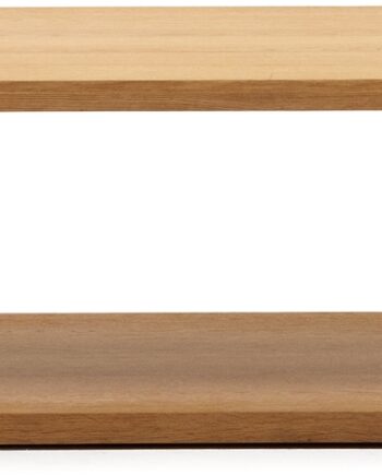 Sofabord Kave Home Maymai Natur Mdf Egetræ 140x65x42 Cm Justerbare Ben
