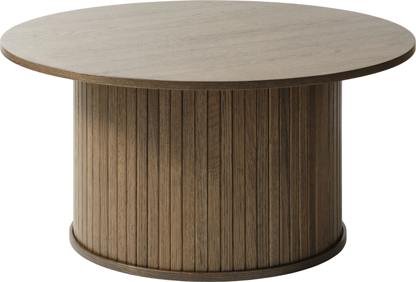 Sofabord Nordique Design Nola Smoked Eg ø90 H45 Cm Rundt Kaffebord