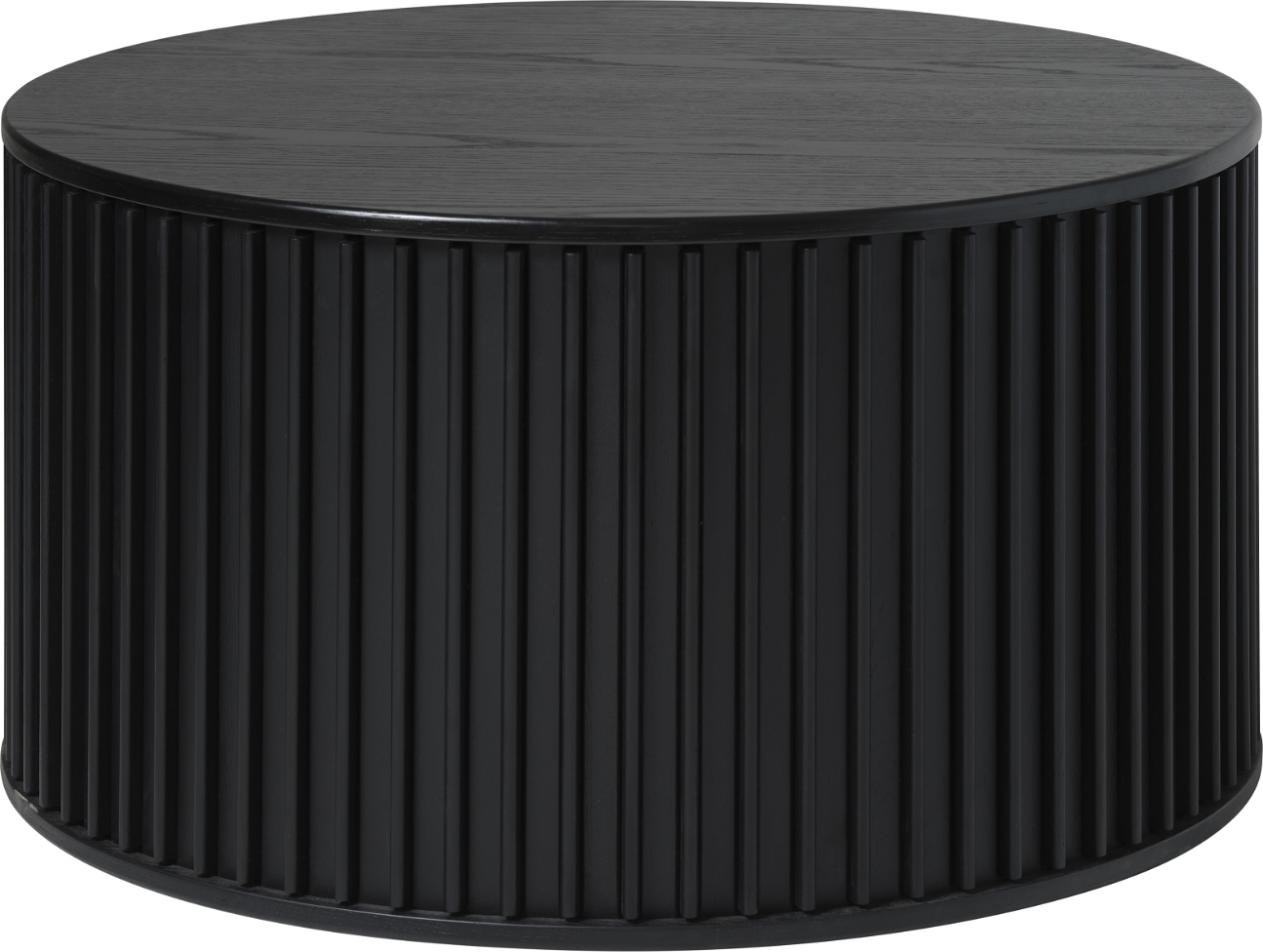 Sofabord Nordique Design Siena Rundt ø85ã 45 Cm Sortmalet Egetræ Mdf Nordisk Minimalistisk Kaffebord
