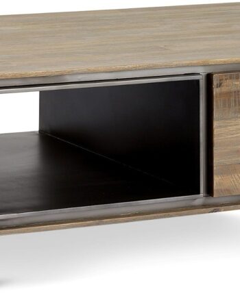 Sofabord Raymond   Hallmark Fareham 120x75x45 Cm Akacietræ Brun Industrielt Loungebord Med Skuffe