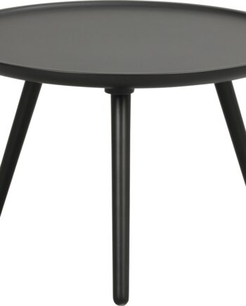 Sofabord Rowico Daisy ø55   H35 Cm Sort Lakeret Mdf Og Gummitræ