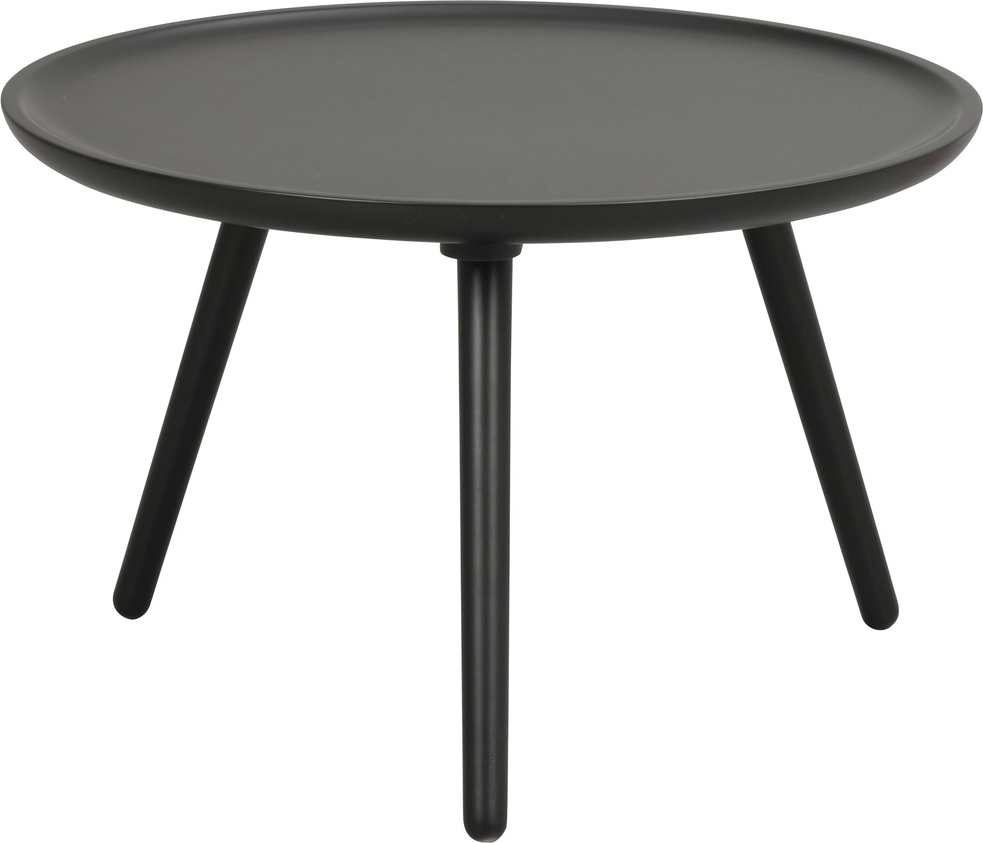 Sofabord Rowico Daisy ø55   H35 Cm Sort Lakeret Mdf Og Gummitræ