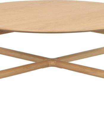 Sofabord Rowico Holton Rund ø87ã 46 Cm Massiv Egetræ Lakeret Nordisk Design