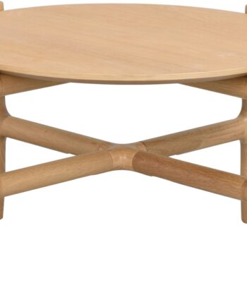 Sofabord Rowico Holton ø62   H36 Cm   Rundt Kaffebord   Lakeret Egetræ  Nordisk Design