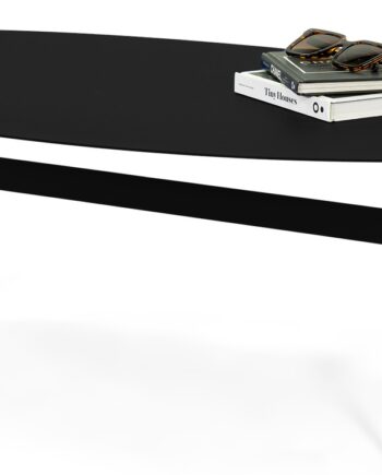 Sofabord Spinder Design Mira Sort Pulverlakeret Stål  Ovalt Industrielt Design 120ã 39ã 35 Cm