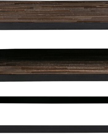 Sofabord Woood Vic  Genbrugsteak   Sort Jernbase  120ã 60ã 40 Cm