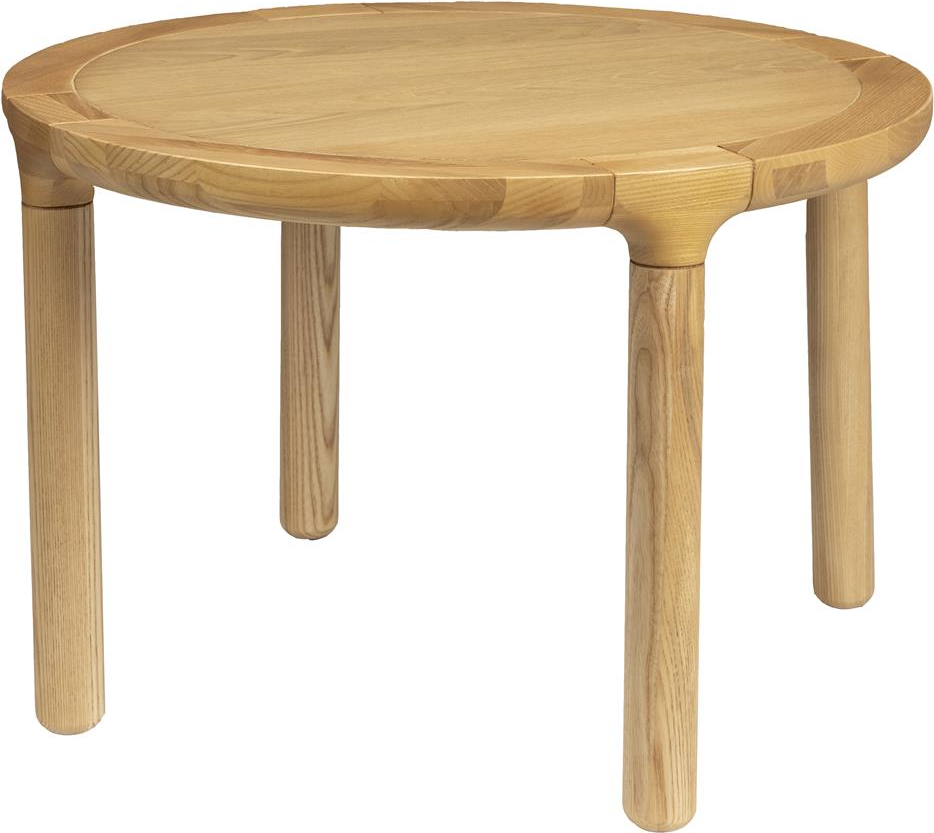 Sofabord Zuiver Storm ø60   H40 Cm Rundt Loungebord Mørk Sand Egetræsfiner Asketræ