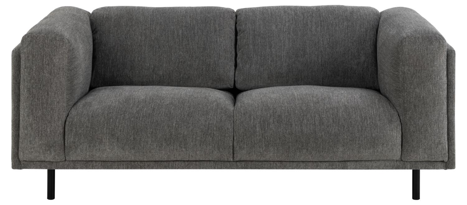 Sofakoncept Elea     Pers  Sofa Antracitgråt Stof Og Sort Metal
