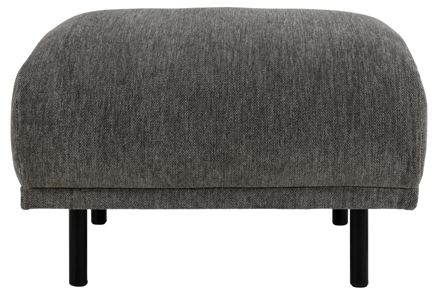 Sofakoncept Elea Puf Antracitgråt Stof Og Sort Metal  70x62