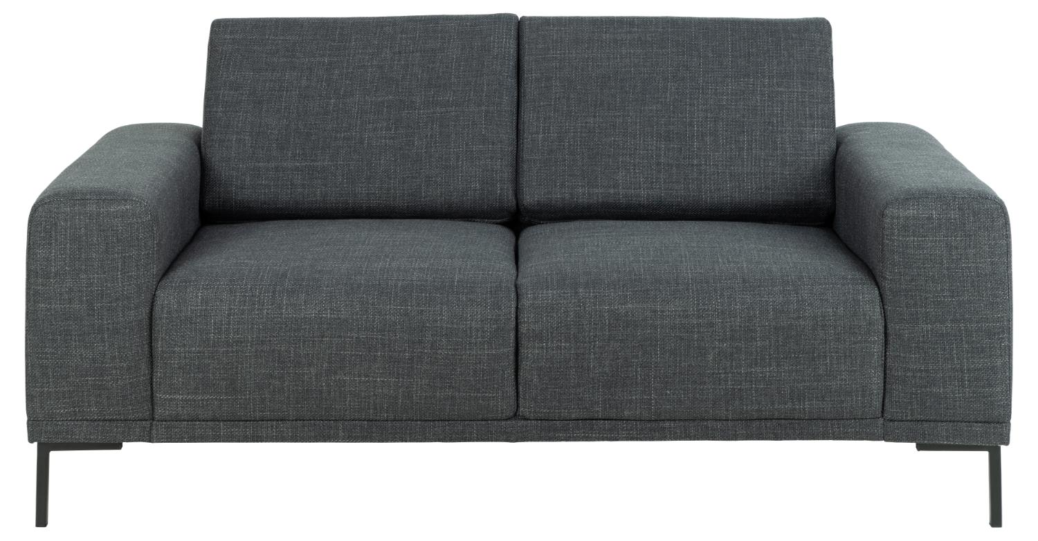 Sofakoncept Noora   Pers  Sofa Mørkegrå Stof Og Sort Metal