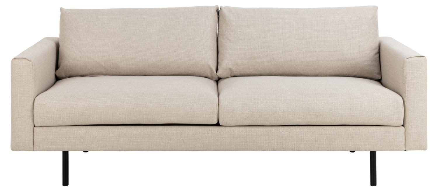 Sofakoncept Toril   Pers  Sofa Beige Stof Og Sort Metal