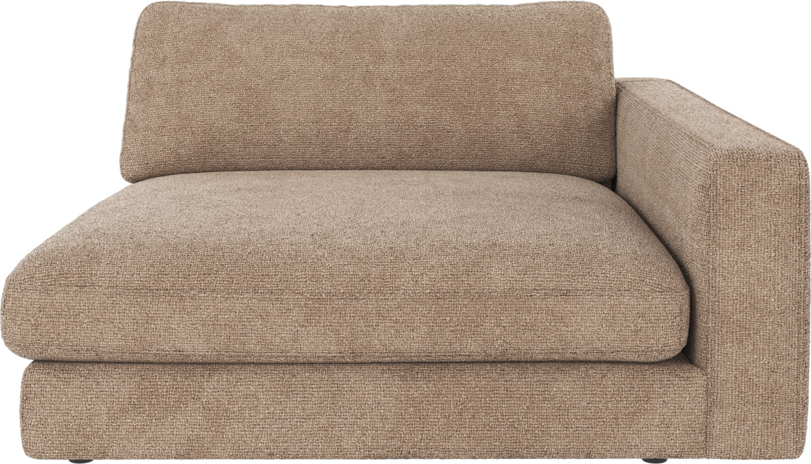 Sofamodul Højre Armlæn Lang Rowico Duncan Gråbeige Melange 100  Polyester