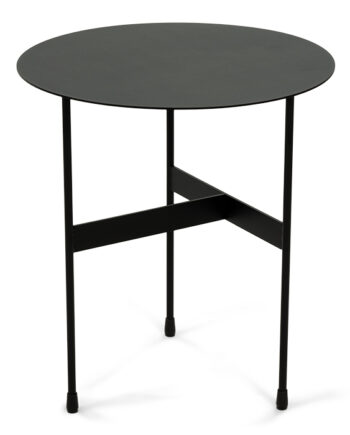 Spinder Design Mira Høj Sidebord  Rund Sort Stål  ø45