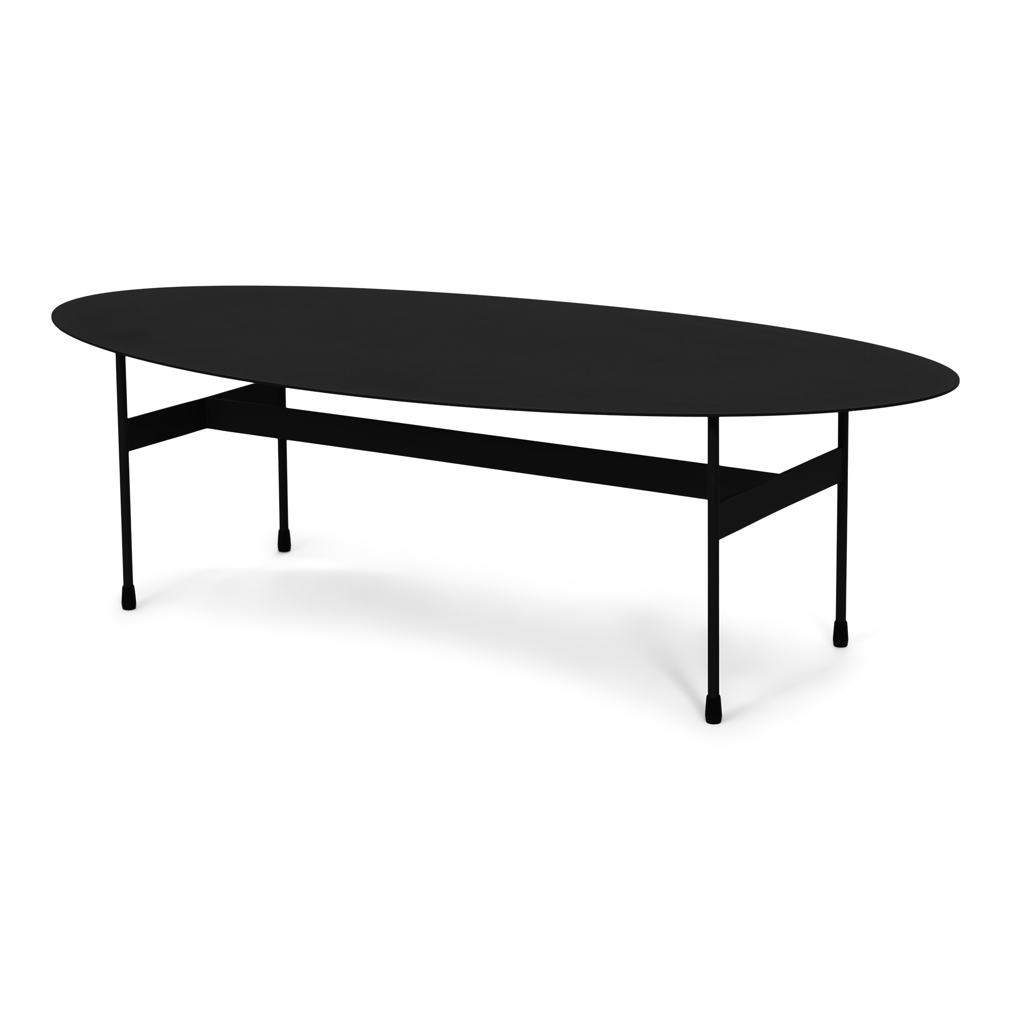 Spinder Design Mira Sofabord Oval Sort Stål 120x39