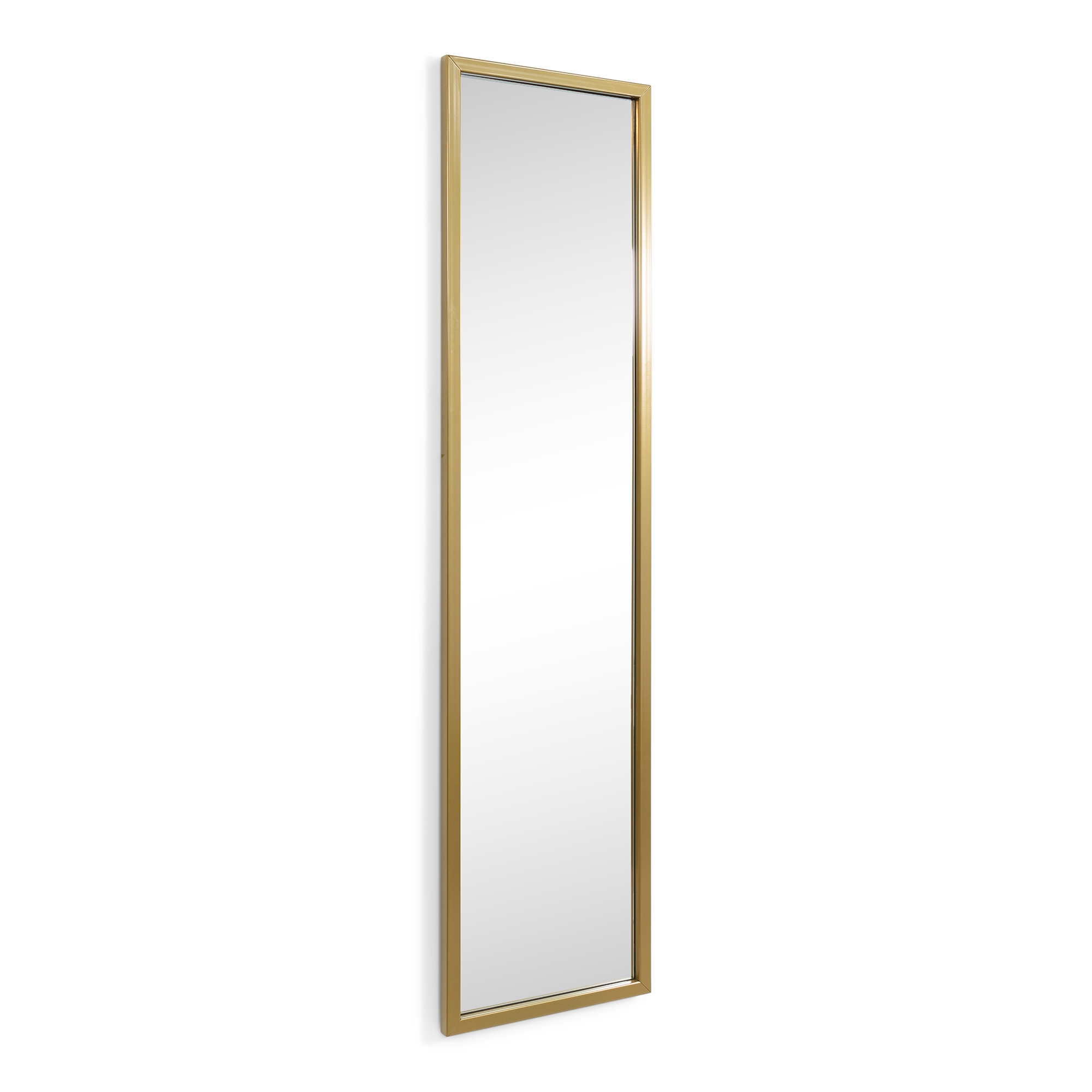 Spinder Design Senza M2 Vægspejl Rektangulær Spejlglas Og Guld Stål 185x46