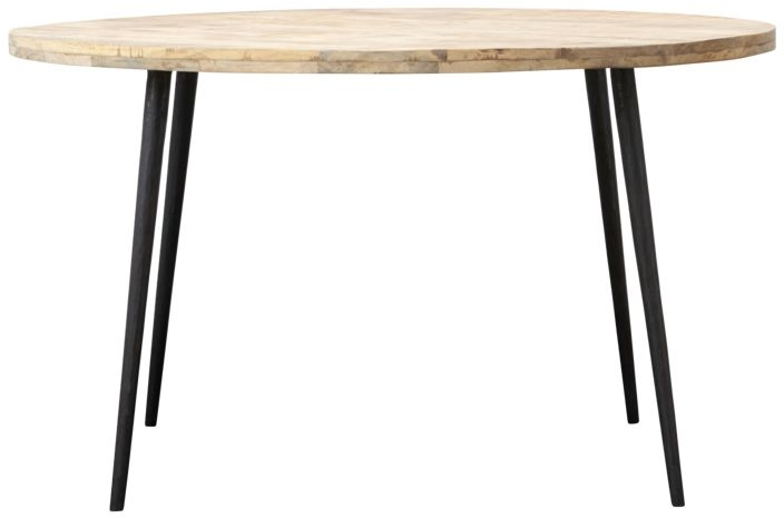 Spisebord House Doctor Club Rundt Mangotræ Jern ø130 H76 Cm Natur