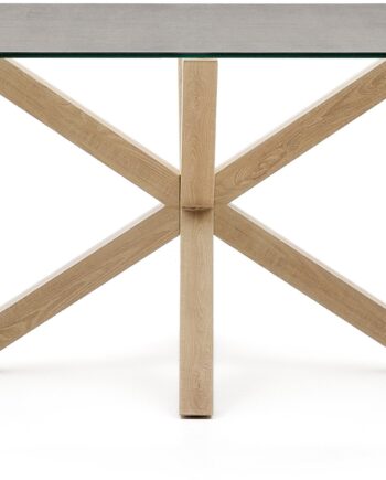 Spisebord Kave Home Arya Sort Keramisk Bordplade Stålstel 160x90 Cm