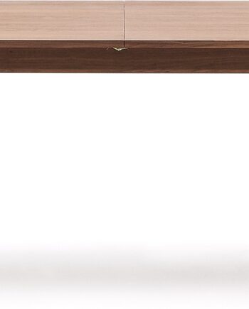 Spisebord Kave Home Elan 200x100 Cm Mørk Natur  Massivt Valnøddetræ  Udtræk Med Tillægsplade  -  Pers