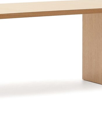 Spisebord Kave Home Nealy 200x100 Cm Natur Oval Mdf Egetræsfinér Til   Personer Moderne Nordisk