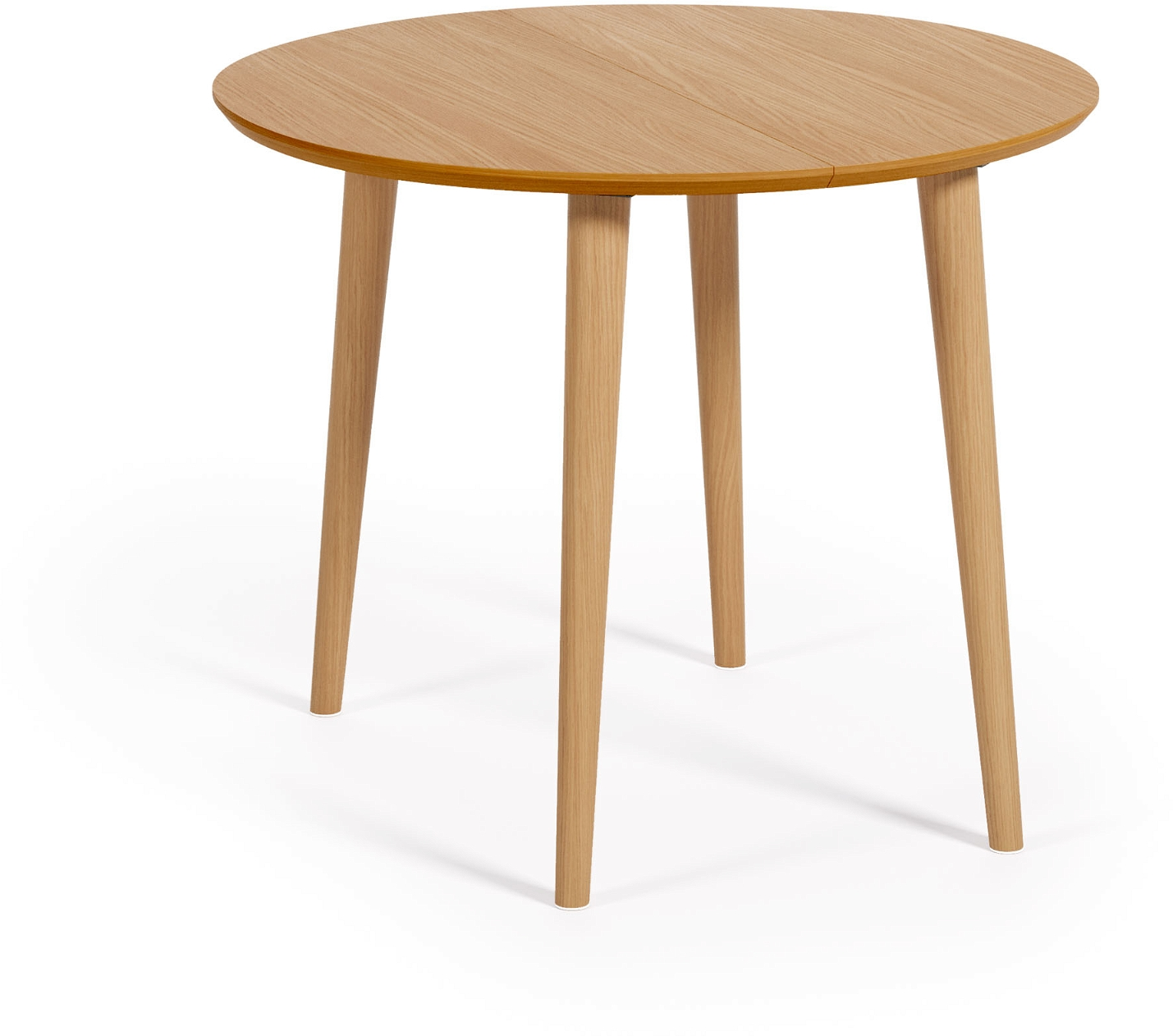 Spisebord Med Udtræk Kave Home Oqui Natur 90 170 Cm Mdf Gummitræ Egetræsfinér