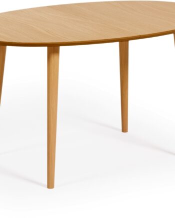 Spisebord Med Udtræk Kave Home Oqui Natur Mdf   Egetræsfinér 220   90 Cm