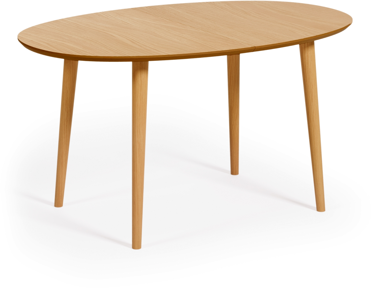 Spisebord Med Udtræk Kave Home Oqui Natur Mdf   Egetræsfinér 220   90 Cm