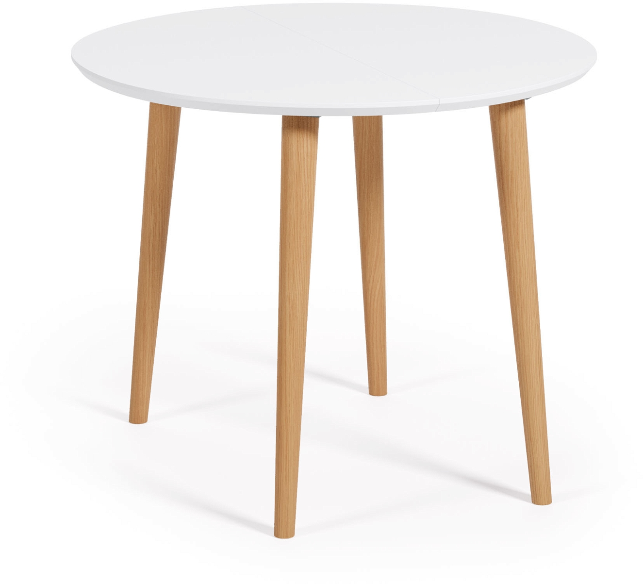 Spisebord Med Udtræk Kave Home Oqui Udvidelsesbord 170x90x74 Cm Mdf Bøgetræ Hvid Natur
