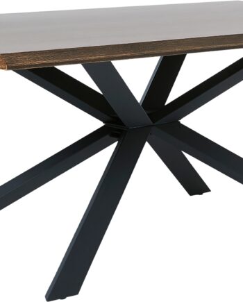 Spisebord Nordique Design Arno   Røget Egetræ   Sort Metal 200x100 Cm