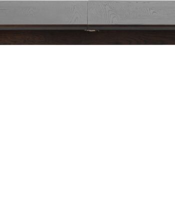 Spisebord Nordique Design Latina   Forlængeligt   Massiv Eg  Espresso-finish  Sort Metalstel  50 Cm Forlænger