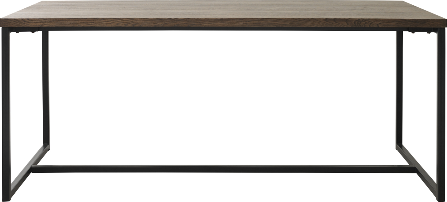 Spisebord Nordique Design Rivoli 180ã 90 Cm Røget Egetræ Sort Metal