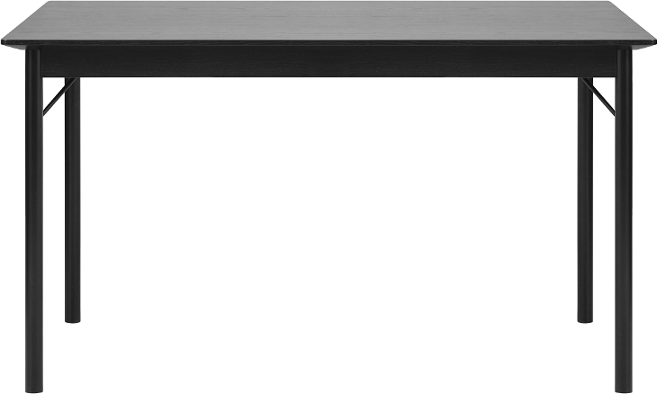 Spisebord Nordique Design Savona Sort Egetræ Metal 140x90 Cm