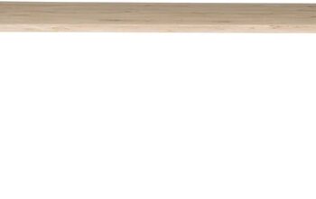 Spisebord Plankebord Woood Tablo   Ubehandlet Massiv Egetræ 220x90 Cm Natur Med Sorte Alkmaar Krydsben