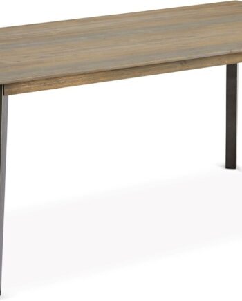 Spisebord Raymond   Hallmark Derby 200ã 100 Cm Akacietræ Brun Med Metalben Og Tillægsplade