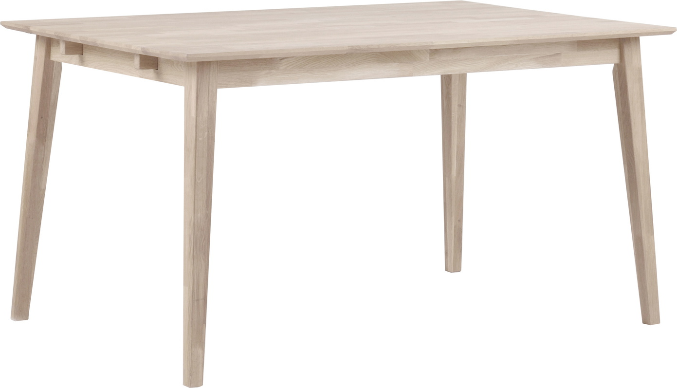 Spisebord Rowico Filippa Fingersamlet Fscâ -certificeret Massiv Egetræ Hvidkalket 140x90 Cm Udvides Til 240 Cm
