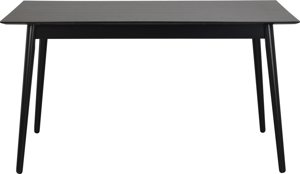 Spisebord Rowico Lotta 140ã 90 Cm Sort Lakeret Mdf-askefiner Og Massivt Gummitræ