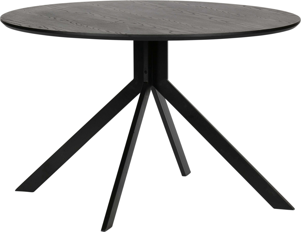 Spisebord Woood Exclusive Bruno Rund ø120 Cm Mat Sort Mdf Stål