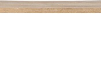 Spisebord Woood Tablo     Mangotræ Med Metal  -ben  180x90 Cm Til  -  Pers   Naturlig Kalkvask Finish