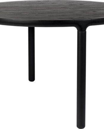 Spisebord Zuiver Storm Rundt ø128 Cm Sort Askfiner Gummitræ