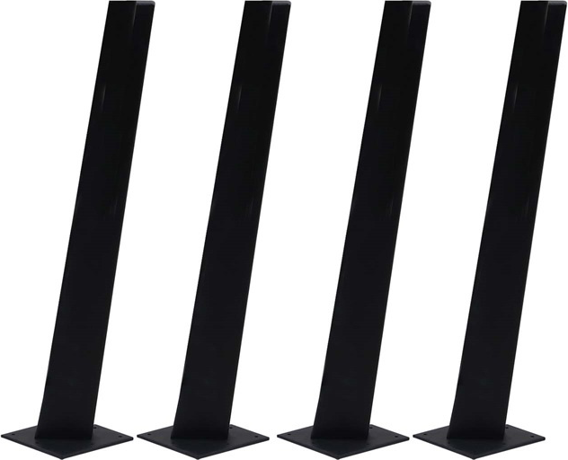 Spisebordsben House Of Sander B4 Sort Pulverlakeret Stål H70   Cm