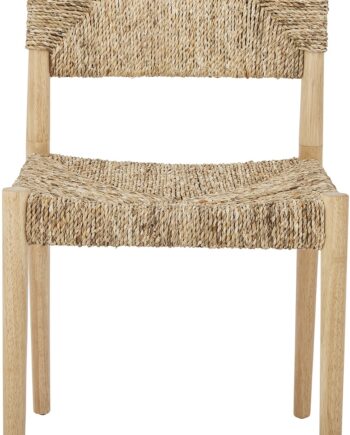 Spisebordsstol Bloomingville Saran   Håndvævet Vandhyacint   Gummitræ Natur H83xb52xl52 Cm