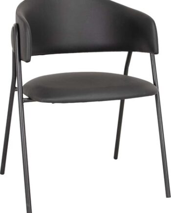 Spisebordsstol Med Armlæn House Of Sander Lina Pu-læder Sort H78xb53xl60