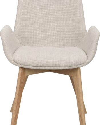 Spisebordsstol Med Armlæn Rowico Drimsdale Skandinavisk Design  -pak Beige Polster Fsc-eg