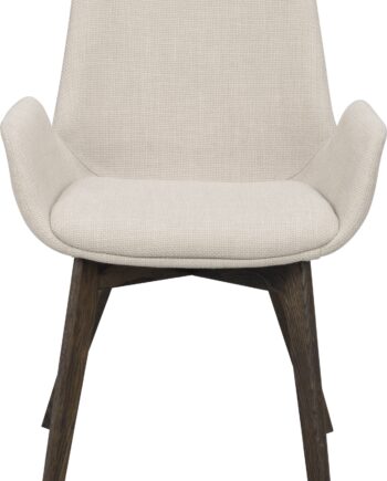 Spisebordsstol Med Armlæn Rowico Drimsdale  -pak Polstret Beige Polyester Fsc 100  Egetræ