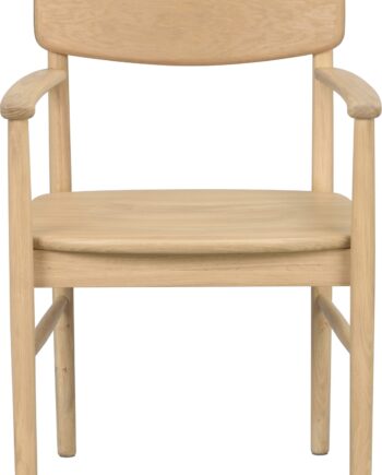 Spisebordsstol Med Armlæn Rowico Maidstone   Massiv Lakeret Eg Fsc 100  86x56x52 Cm