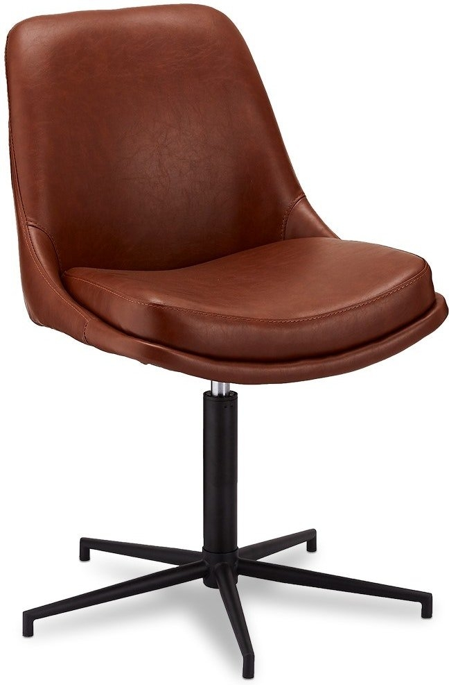 Spisebordsstol Raymond Hallmark Limerigg Lysebrunt Pu-læder Hxbxd 89ã 59ã 64 Cm