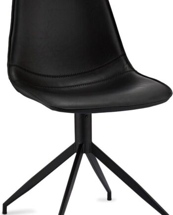Spisebordsstol Raymond   Hallmark Montrose   Sort Pu-læder H84    B47    D55 Cm