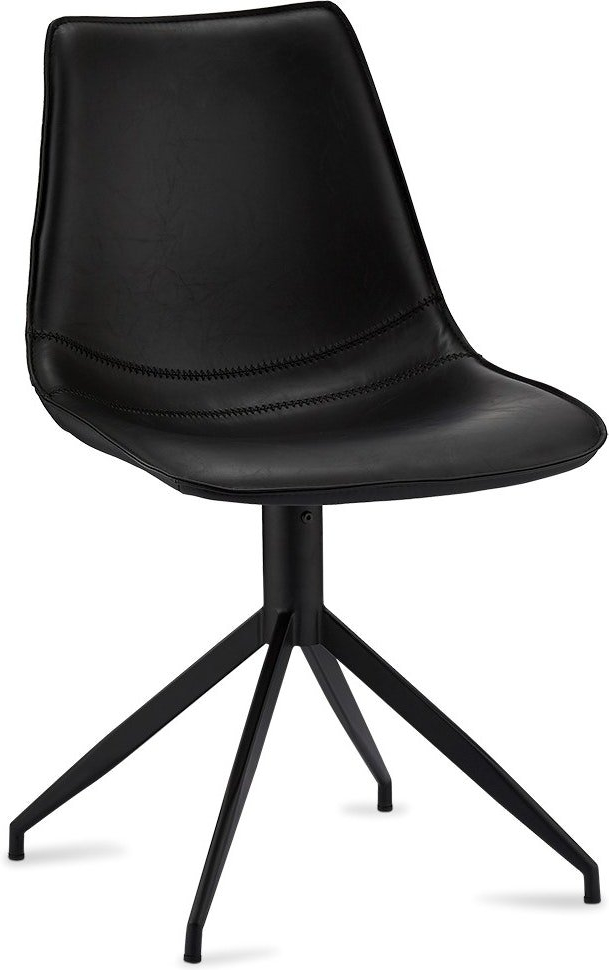 Spisebordsstol Raymond Hallmark Montrose Sort Pu-læder H84 B47 D55 Cm