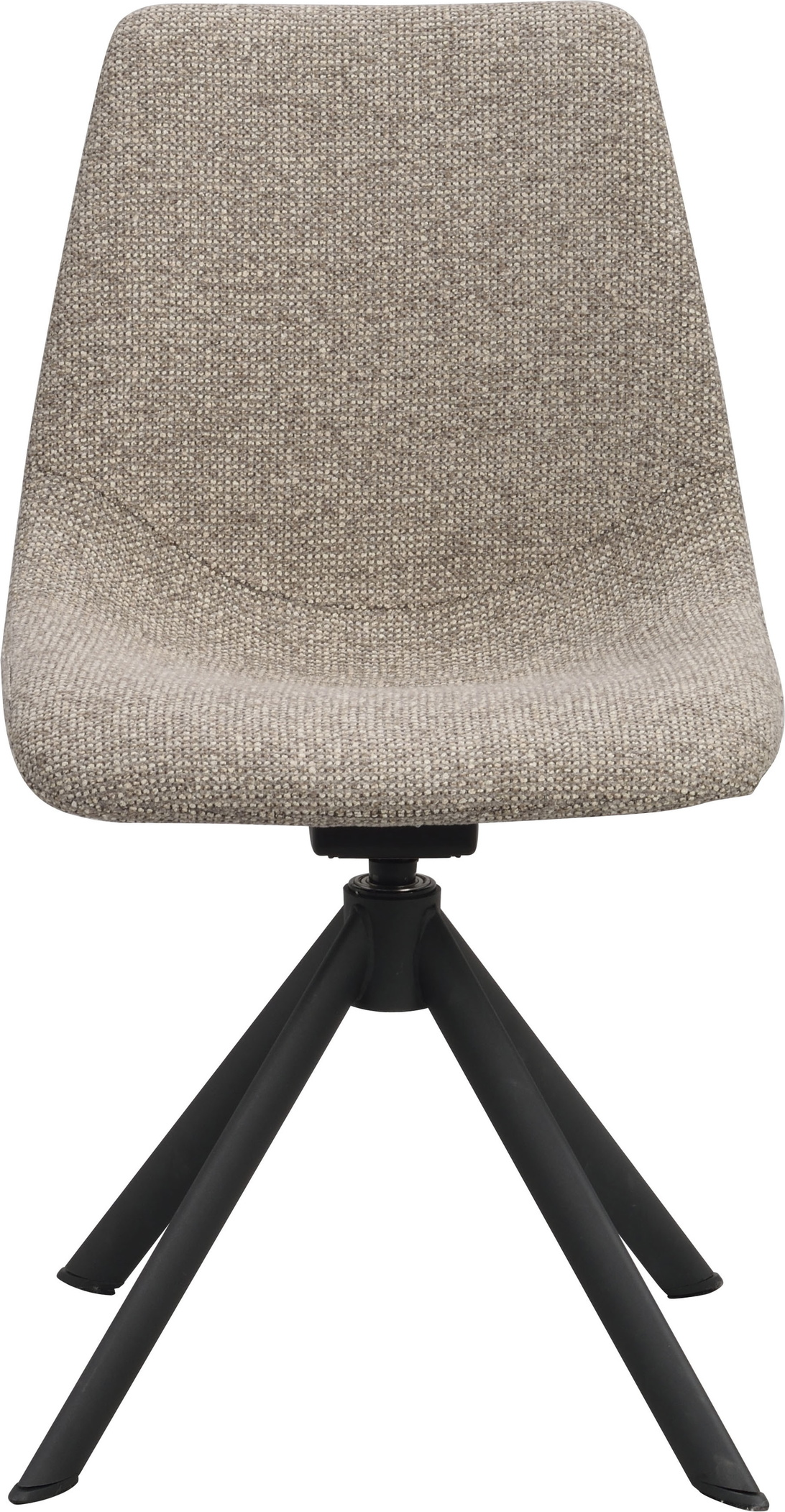 Spisebordsstol Rowico Dunmore Ergonomisk 360 Drejelig Polstret Abby 440   Mørk Beige Med Sort Metalramme