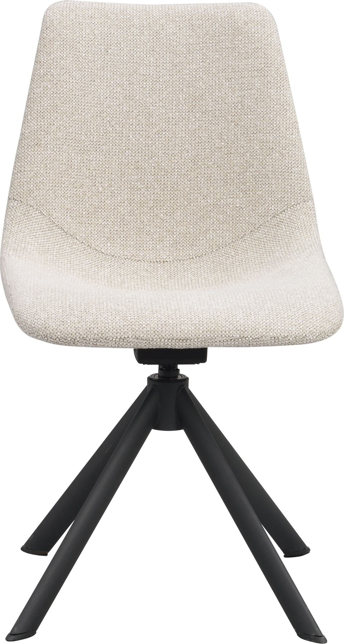 Spisebordsstol Rowico Dunmore  -pak Lysebeige Polyester Med Sorte Metalben