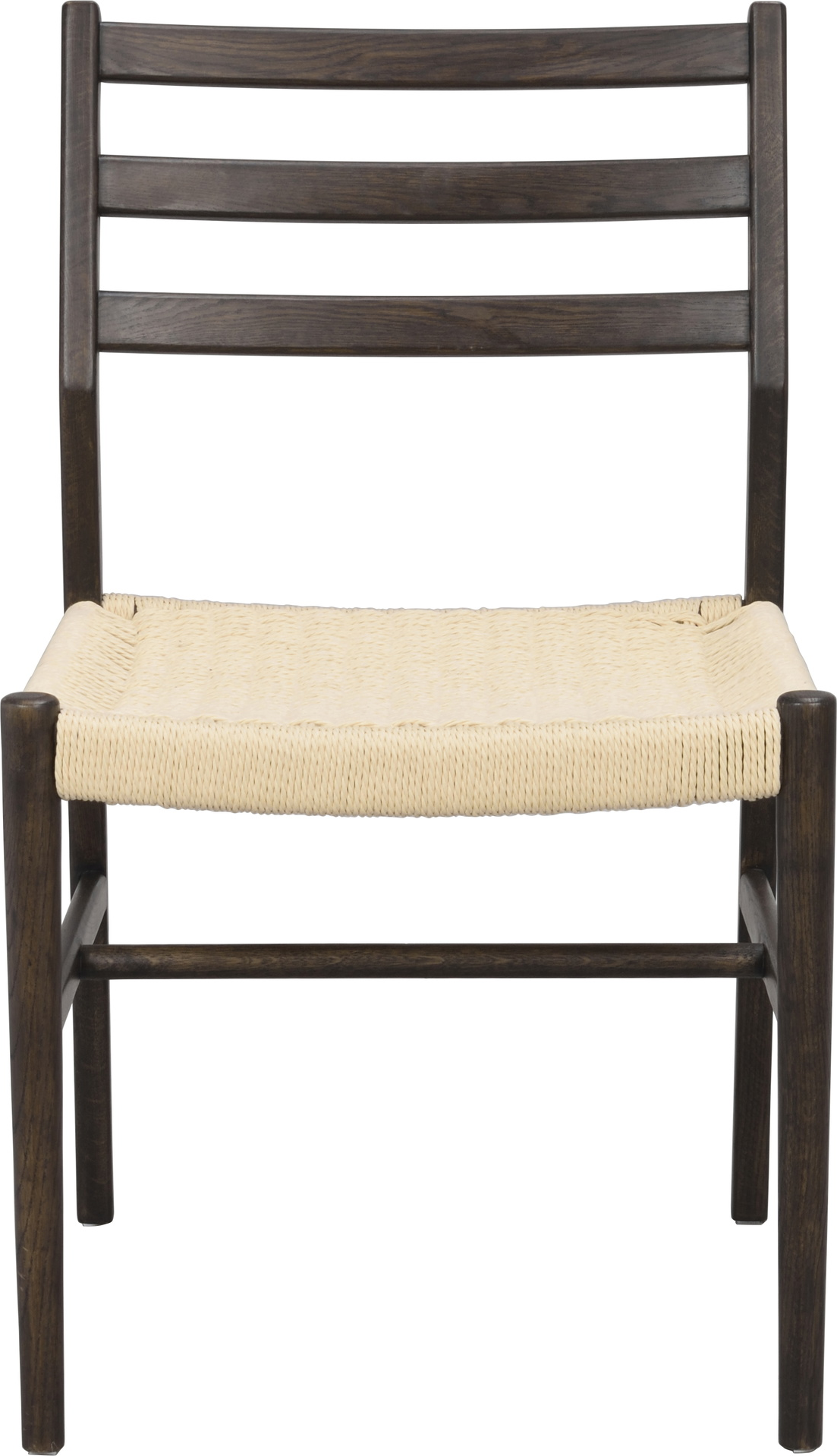 Spisebordsstol Rowico Harlan Tidløst Retro-design   Lakeret Egetræ Med Flettet Papirgarn Brun Lys Beige